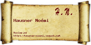 Hausner Noémi névjegykártya